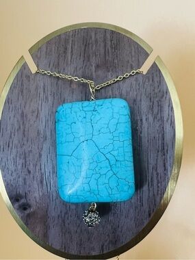 Large vintage turquoise pendant